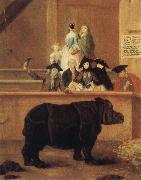 Pietro Longhi The Rhinoceros oil